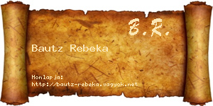 Bautz Rebeka névjegykártya